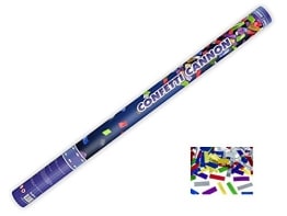 12 Konfetti Shooter 80 cm 8m Confettishooter metallic bunt Konfettikanone - 1