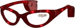 Brille: Party-Brille, beleuchtet, rot - 1