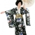 Japanerin-Kostüm: Kimono, Satin, schwarz, Einheitsgröße - 1