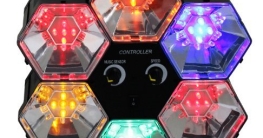 Lichtorgel: Disco-Orgel, 6 Farben, 5 LEDs pro Element, 255 x 255 x 83 mm - 1