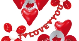 Luftballon-Deko-Set: I Love you - 1