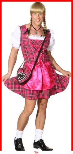 Männerdirndl „Franzl“ pink-kariert - 1