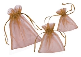 Organza-Säckchen, kupferfarben, 13 x 10 cm, 12er-Pack - 1