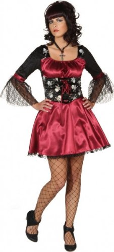 Sexy Vampir Totenkopf : Kleid und Petticoat - 1